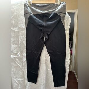 Under Armour Black with Charcoal stripe Leggings